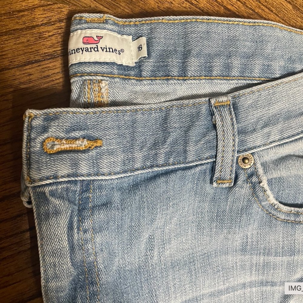 Vineyard Vines Women's Straight Light Wash Denim Jeans Size 16